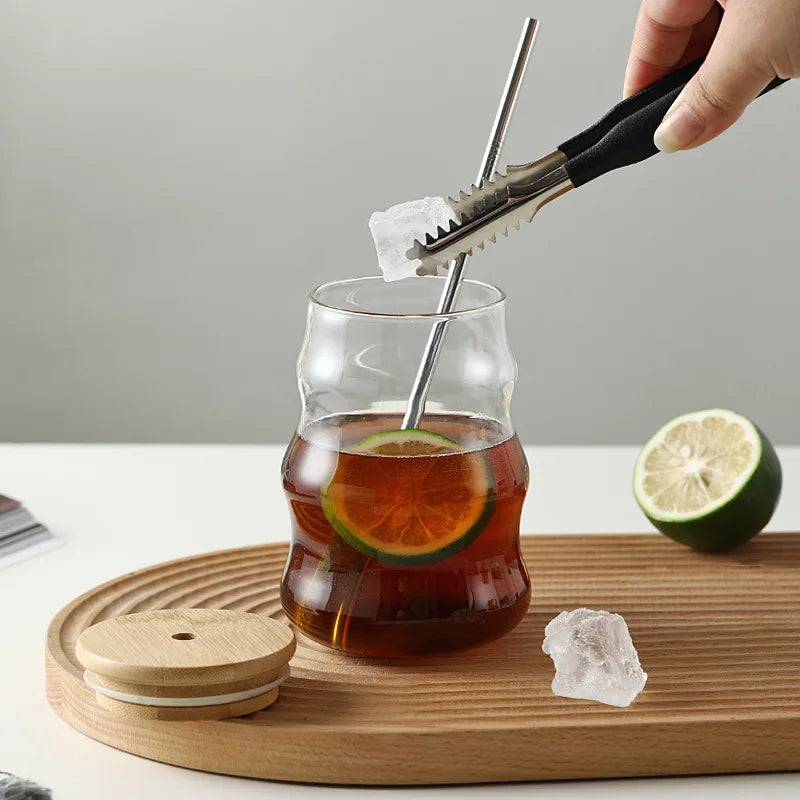 Eco-Friendly Glass Smoothie Tumblers with Lid & Straw (500ml)