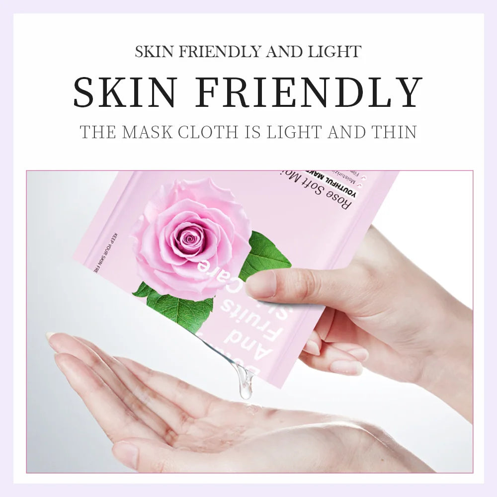 8-Piece Natural Plant Face Mask Set – Moisturizing, Firming & Hydrating Skincare