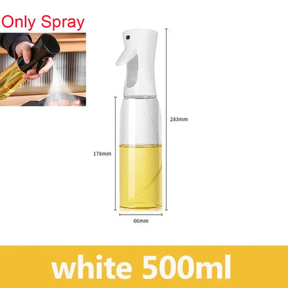 2-in-1 Oil Sprayer & Dispenser Bottle – 500ml Refillable Kitchen Cruet for Cooking & BBQ