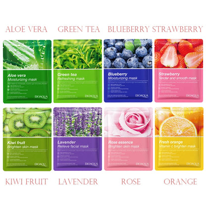 8-Piece Natural Plant Face Mask Set – Moisturizing, Firming & Hydrating Skincare