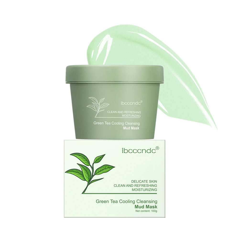 Green Tea Mud Mask – Deep Pore Cleansing, Oil Control & Hydrating Face Care (100g)