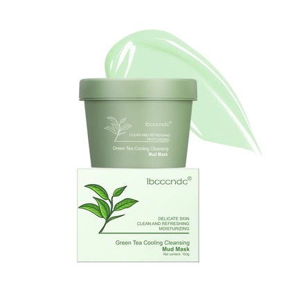 Green Tea Mud Mask – Deep Pore Cleansing, Oil Control & Hydrating Face Care (100g)