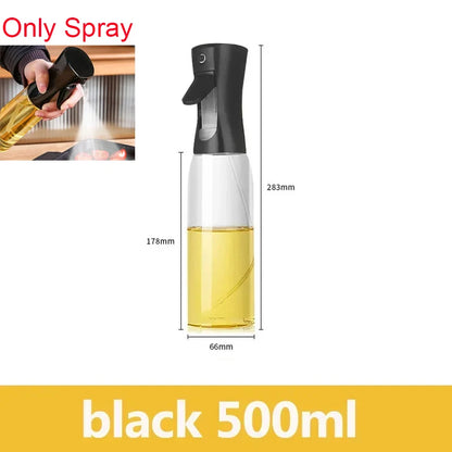 2-in-1 Oil Sprayer & Dispenser Bottle – 500ml Refillable Kitchen Cruet for Cooking & BBQ